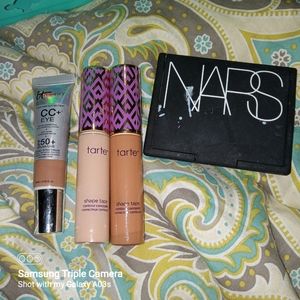 Mixed lot of 2 Tarte shape tape contour concealer, 1 IT CC cream, 1 NARS bronzer